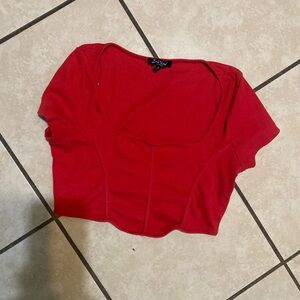 Vibrant Red Crop Top by Xhilaration